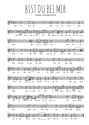 Bist du bei mir de J-S Bach